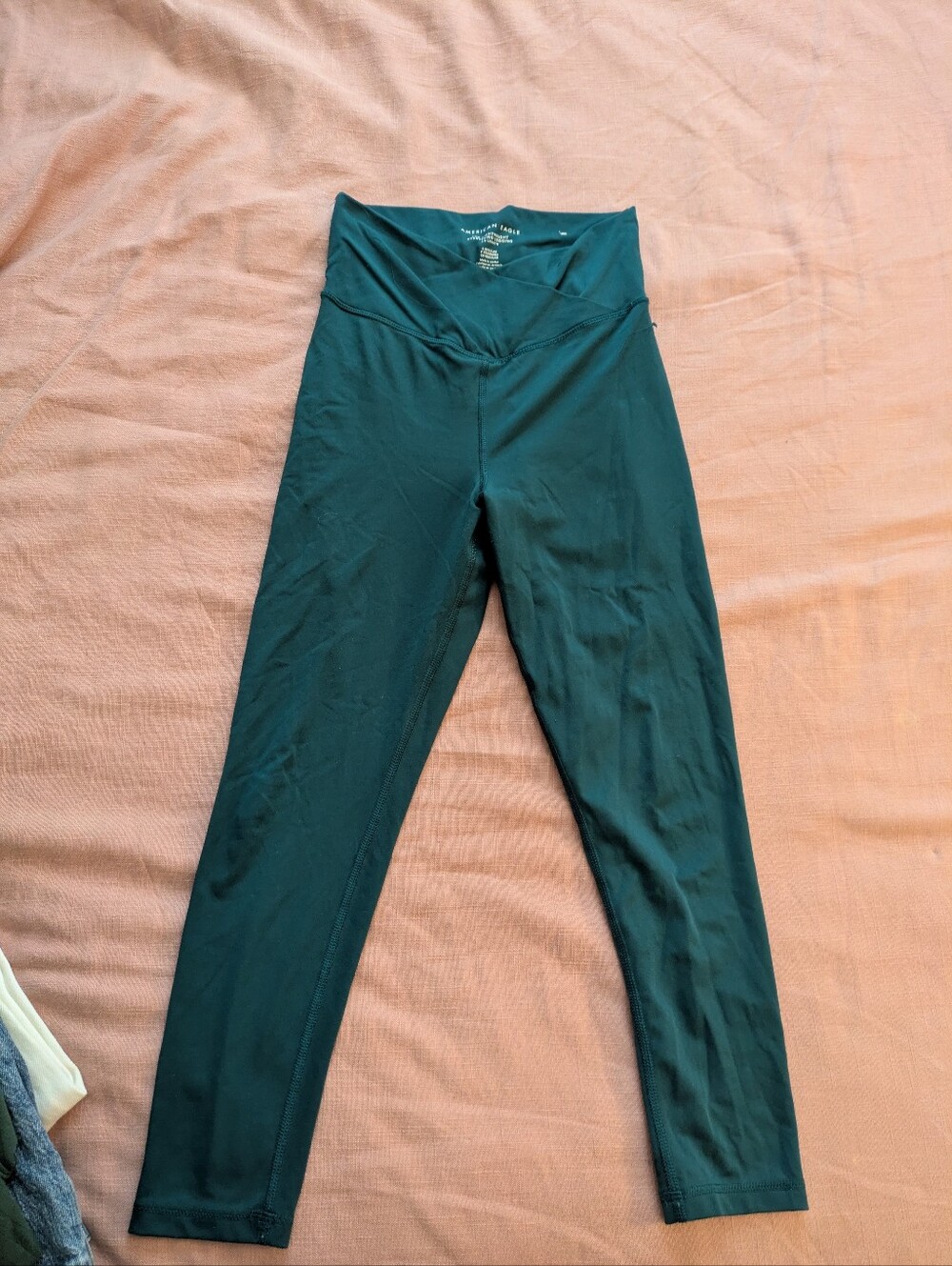 American Eagle Crossover Dark Teal High-Waist Leggings